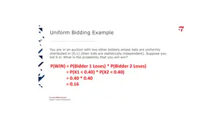 Bid 0.4 against two uniform bidders and you win 16% of the time