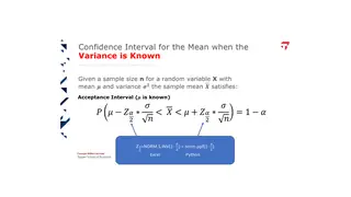 A confidence interval for the mean, with the z value in Excel and Python