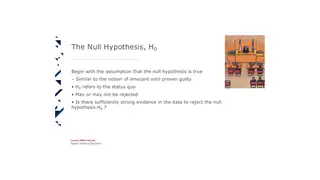 The null hypothesis works like innocent until proven guilty