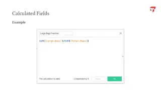 A calculated field in Tableau's editor