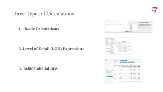 Three types of calculation: basic, level of detail, and table