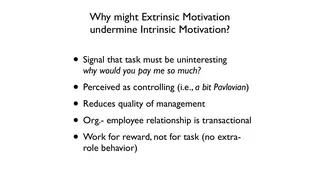 Why extrinsic motivation can undermine intrinsic motivation