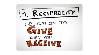 Reciprocity: the obligation to give when you receive