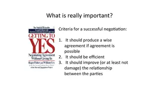 What really matters in a deal, by the standard of Getting to Yes
