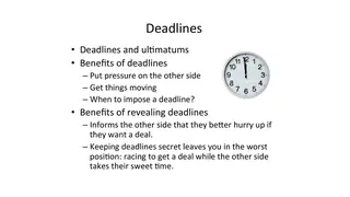 Deadlines: when to reveal yours and when to keep it quiet
