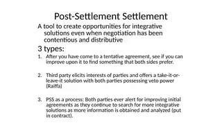 Post-settlement settlement: look for a better deal after you have one