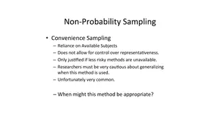 Convenience sampling, and when it might be acceptable