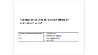 Discomfort with criticizing or editing others' work