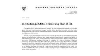 (Re)Building a Global Team: Tariq Khan at Tek