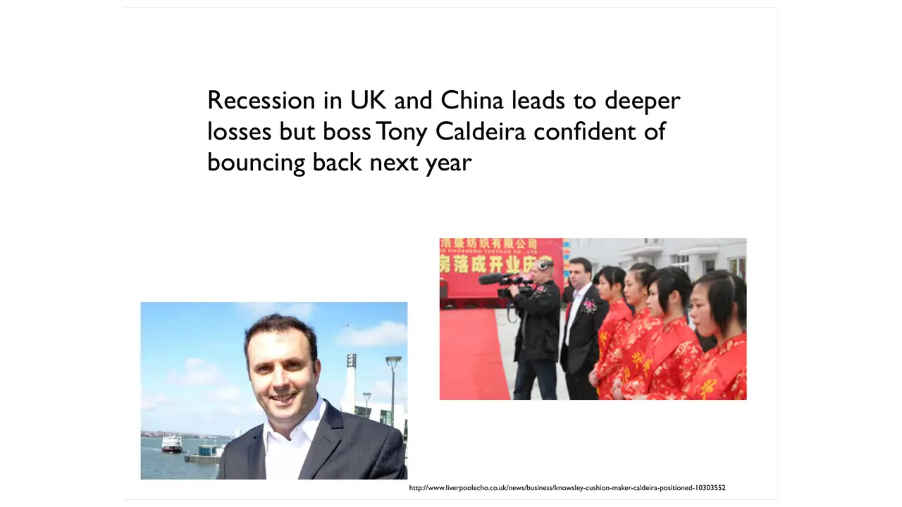 Slide: Recession at home sends British businesses to China