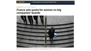 France sets a quota for women on big company boards