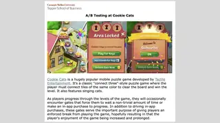 Case: A/B testing at Cookie Cats
