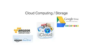 Cloud computing and storage