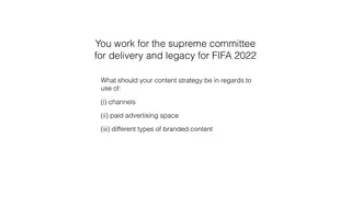 Content strategy for the World Cup 2022 organizers