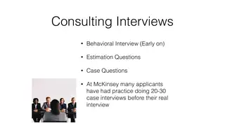 Three kinds of consulting interview questions: behavioral, estimation, and case