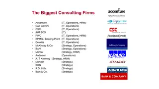 The biggest consulting firms and what they sell