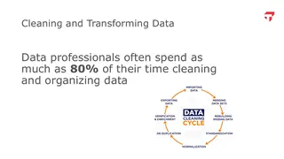 Data professionals spend as much as 80% of their time cleaning and organizing data