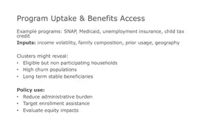 Clustering for policy: finding eligible households that never enroll in SNAP or Medicaid