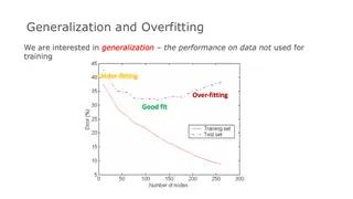 Generalization: training error keeps falling while test error turns back up