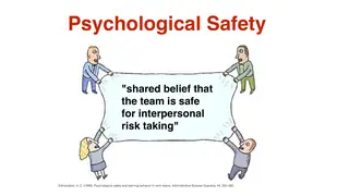 Psychological safety: the shared belief that the team is safe for risk taking
