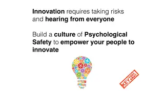 Innovation requires taking risks and hearing from everyone