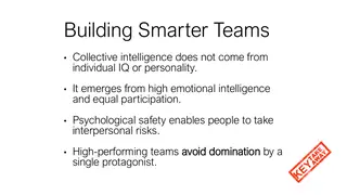 Building smarter teams: equal participation and psychological safety