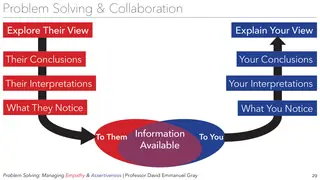 Problem solving means exchanging conclusions, interpretations, and what each side noticed