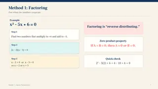 Factoring, the fast method when the numbers cooperate