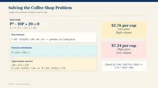 The quadratic formula gives two prices that produce the same revenue