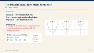 The discriminant tells you how many solutions exist before you solve