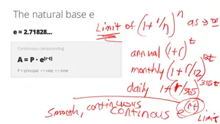 The natural base e: what compounding becomes when it is continuous