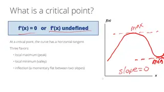 A critical point is where the tangent goes flat