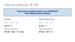 To take ∂f/∂x, treat every other variable as a constant