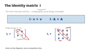 The identity matrix: multiplying by I changes nothing