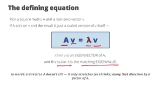The defining equation: Av = λv