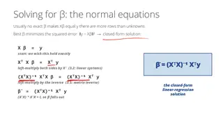 The normal equations give the best-fitting β in closed form