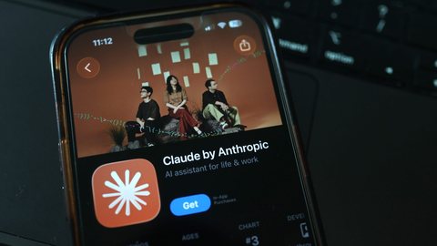 The Claude app on a phone